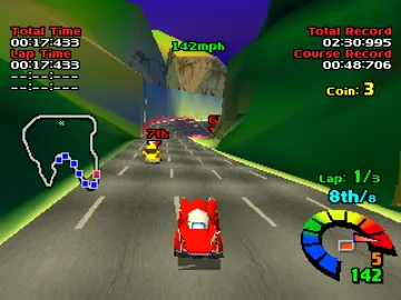 Motor Toon Grand Prix (US) screen shot game playing